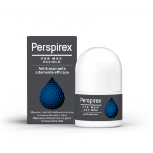 confezione con prodotto roll-on Perspirex Maximum per uomini